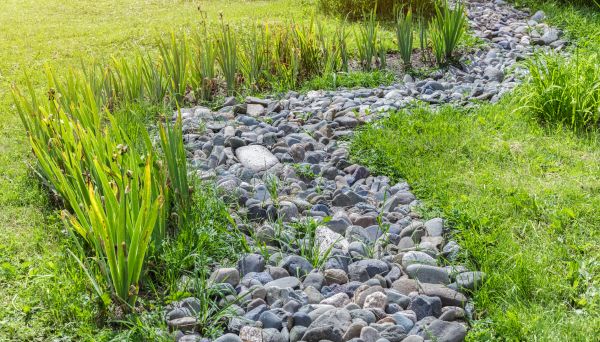 River Rock Garden Installation in Columbus